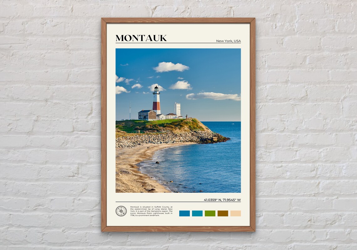 Montauk Real Photo Travel Poster, New York