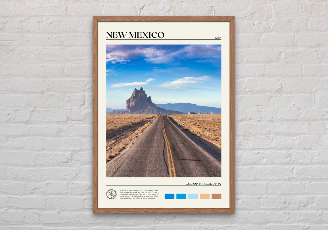 New Mexico Photo Print, United States Travel Poster