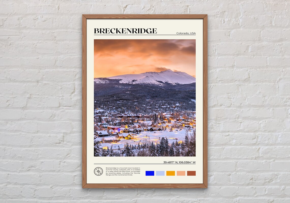 Breckenridge Travel Poster, Colorado Photo Print