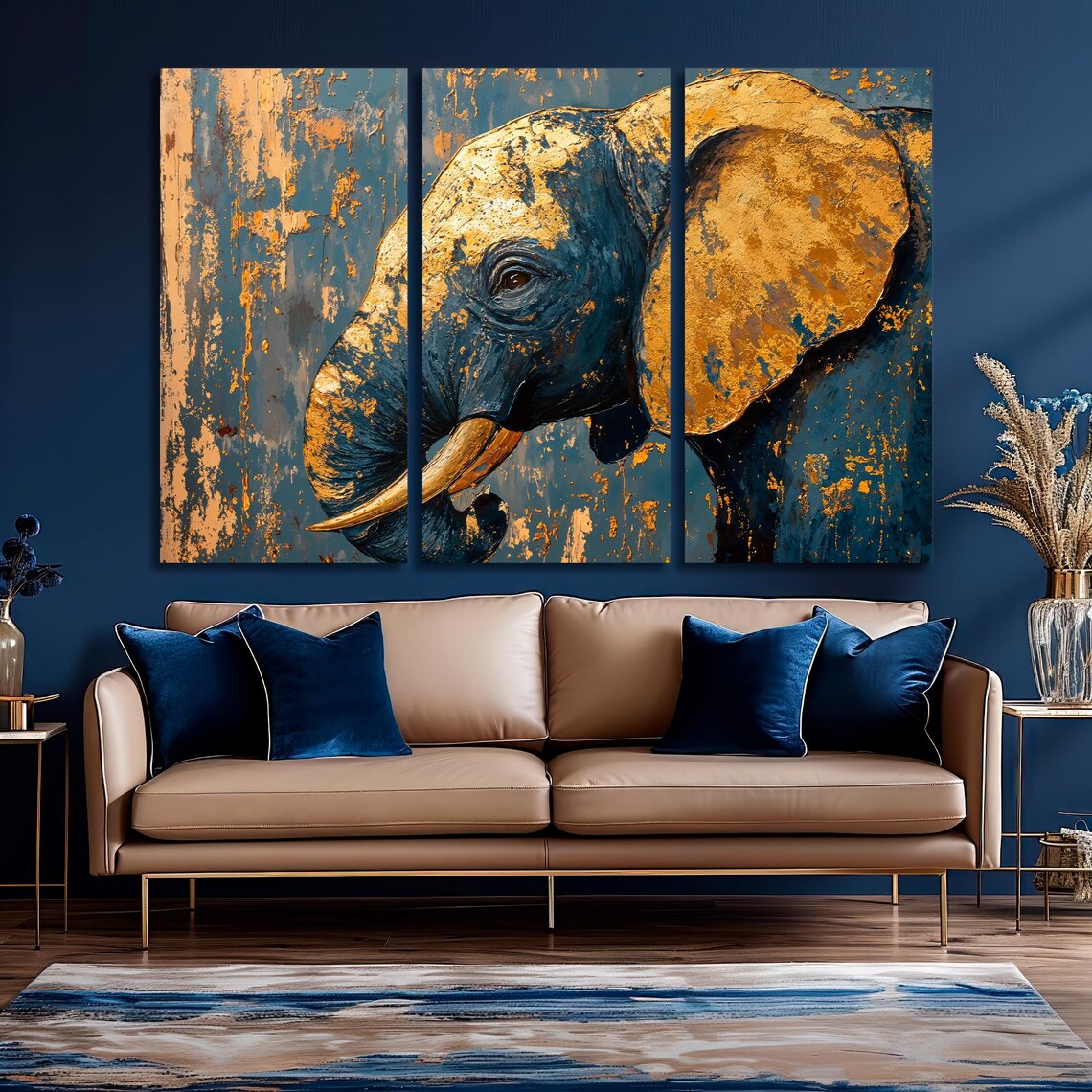 Baby Elephant Portrait, Abstract Wildlife Art Print - Image 5