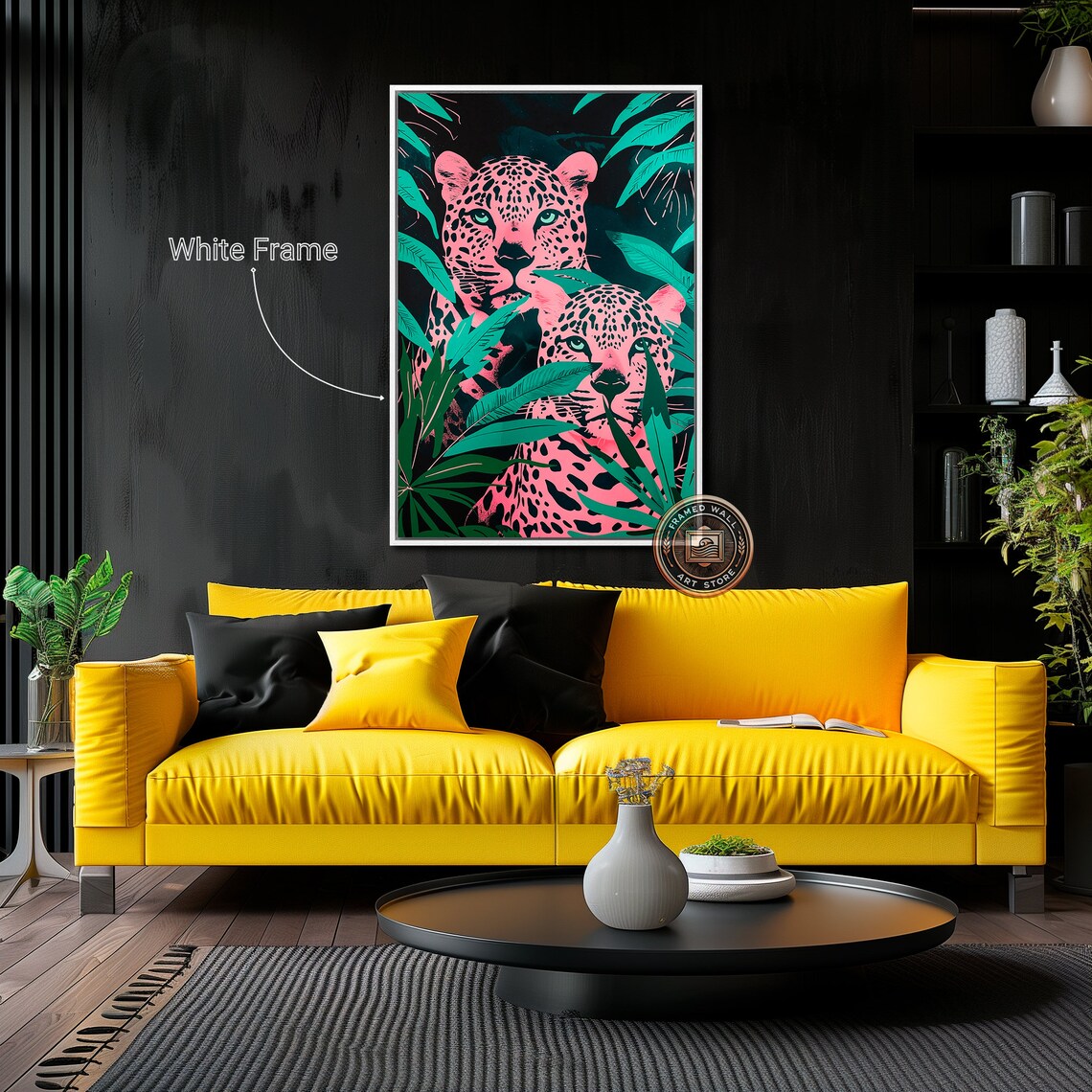 Vibrant Jungle Leopards, Tropical Wildlife Art Print - Image 4