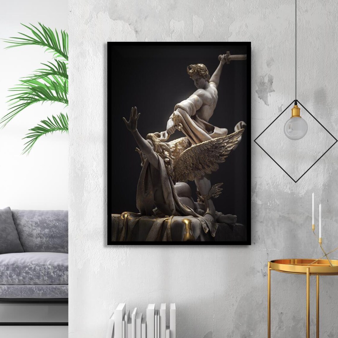 Perseus And Medusa Greek Mythology Statue Classical Marble Art Poster