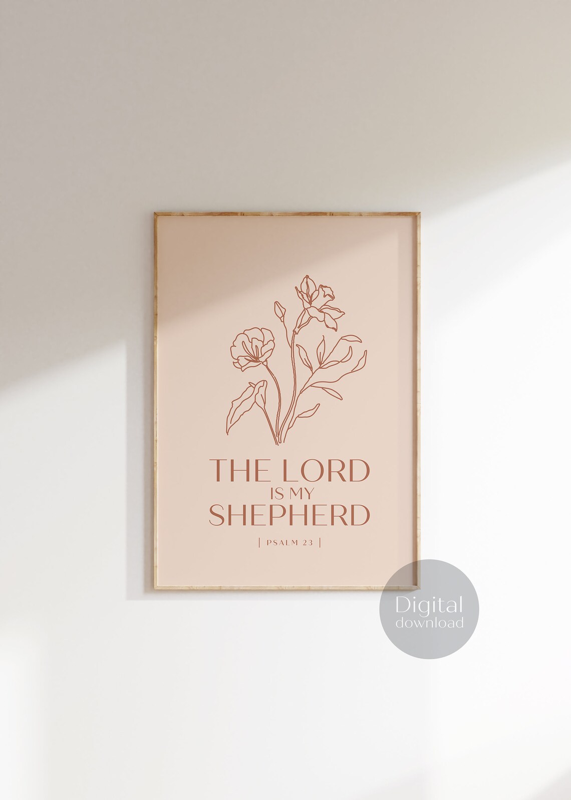 The Lord Is My Shepherd Psalm 23 Minimalist Art - Image 4