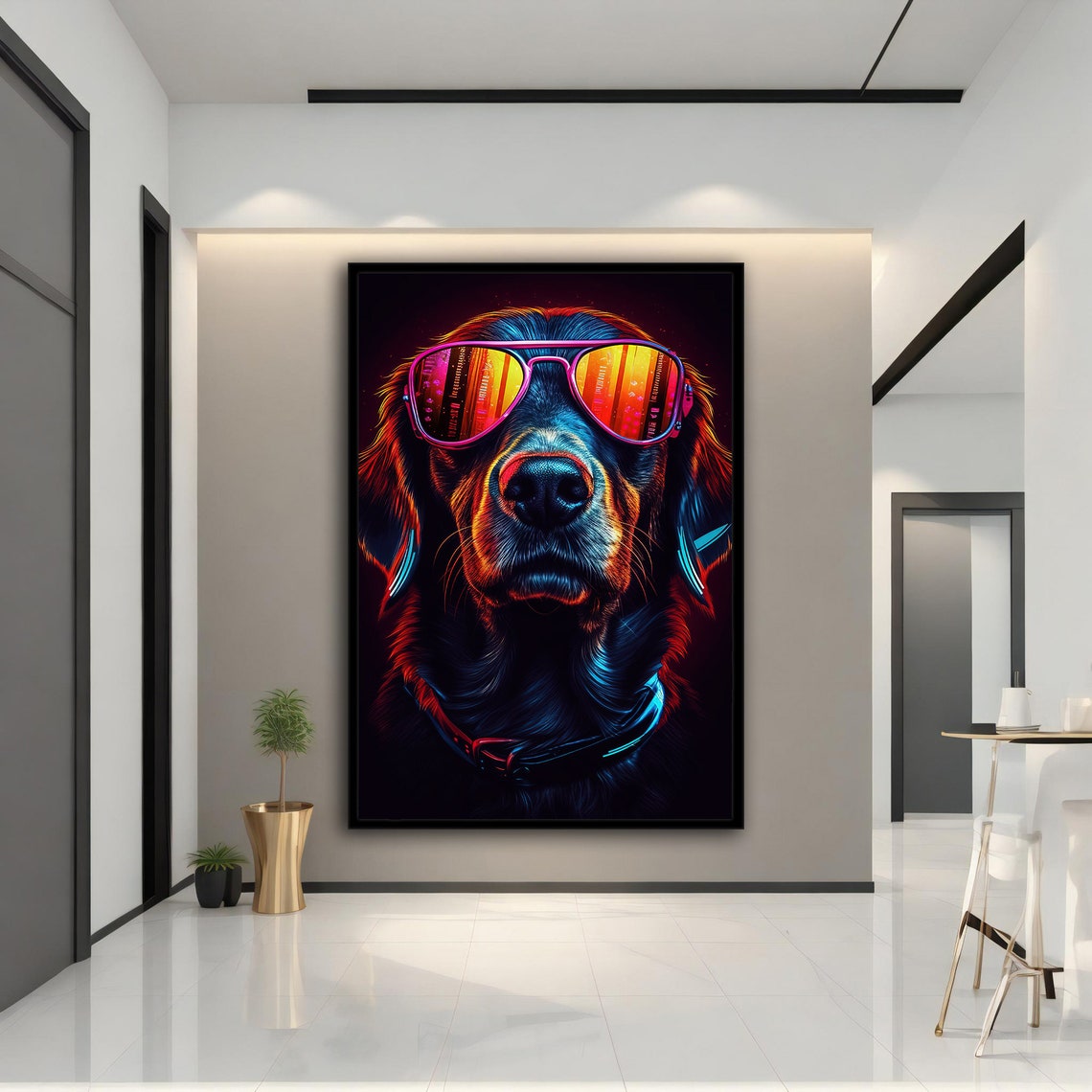 Colorful Dog Wall Art Colorful Dog Wall Decor Dog Wall Art Animal Print Colorful Animal Wall Art Dog Print - Image 5