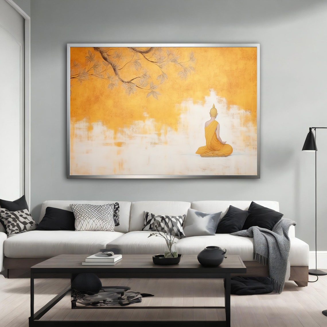 Abstract Buddha Meditation Art Print - Image 3