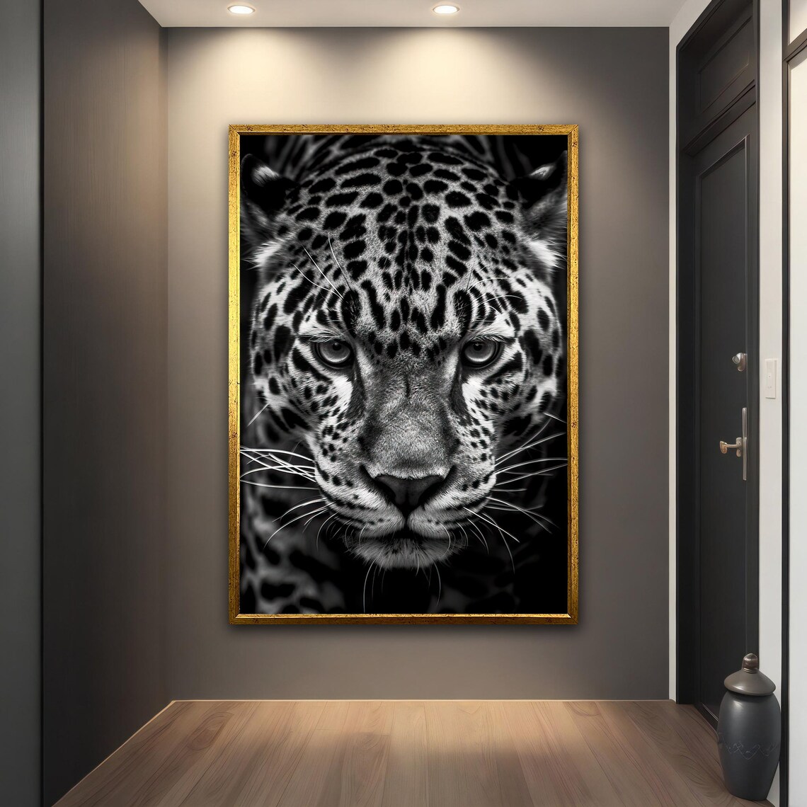 Black And White Leopard Print, Wild Animal Poster - Image 2