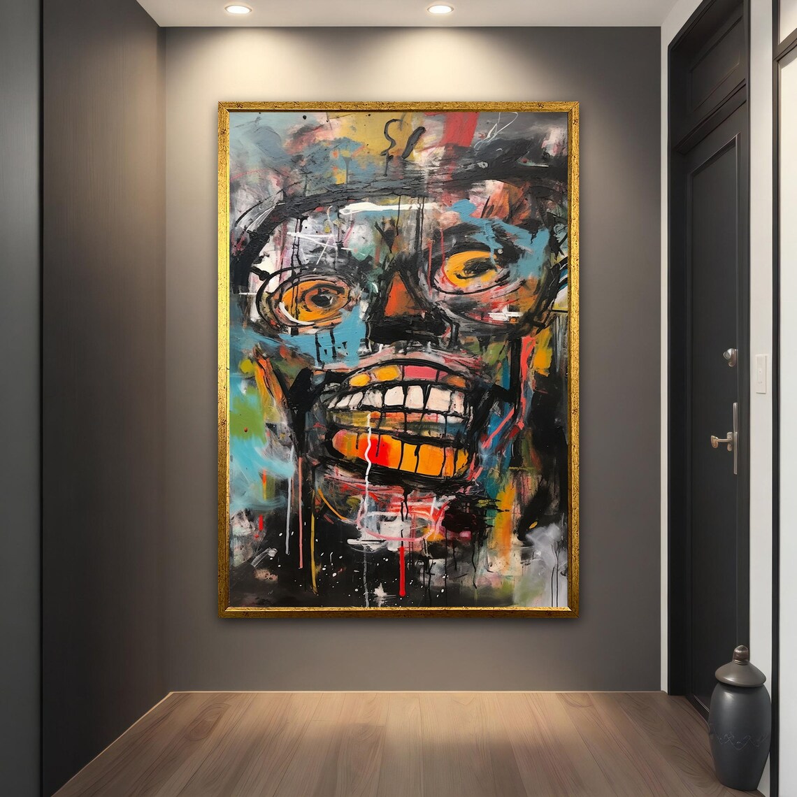 Skeleton Graffiti Pop Art, Colorful Skull Art Print - Image 2