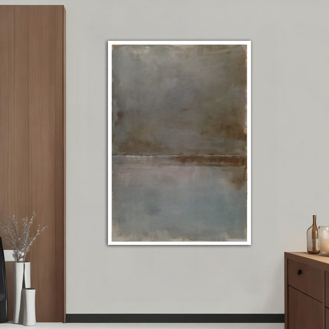 Rothko Style Grey Beige Color Field Soft Neutral Abstract Art Poster - Image 3