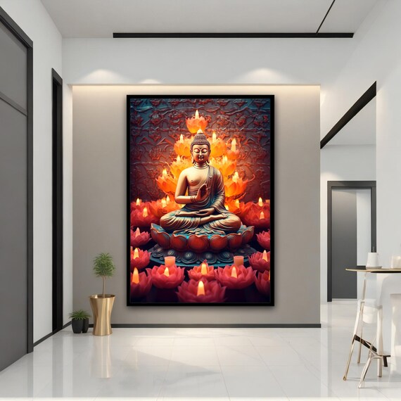 Buddha Meditation Art Print, Spiritual Wall Art
