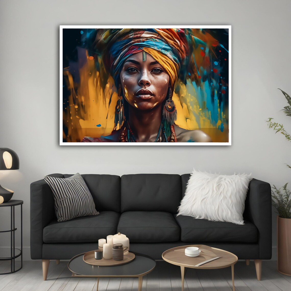 Ethnic Modern Wall Art Ethnic Wall Decor African Wall Art African Print Ethnic Ethnic Painting Print - Image 2
