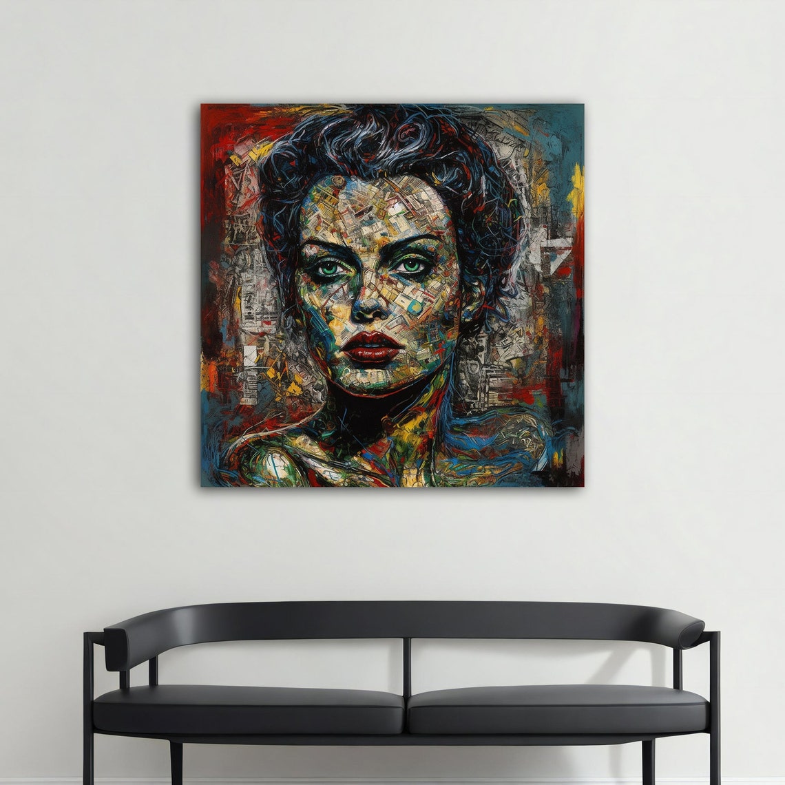 Woman Pop Art Woman Pop Art Modern Wall Art Woman Modern Print Colorful Woman Painting Feminine Woman Wall Decor - Image 5