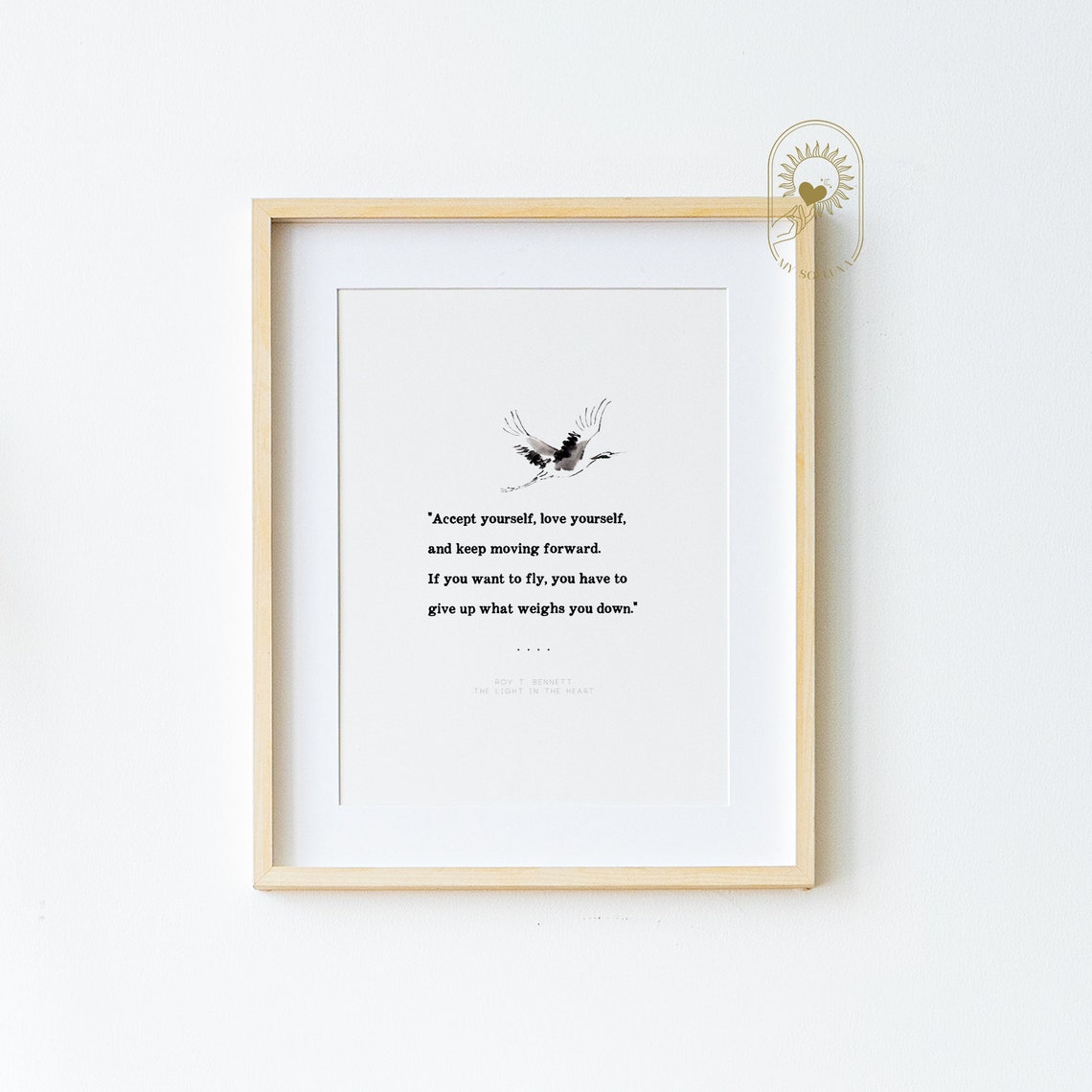 Roy T. Bennett If You Want to Fly Give Up What Weighs You Down Poster