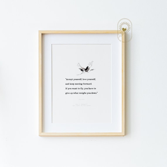 Roy T. Bennett If You Want to Fly Give Up What Weighs You Down Poster