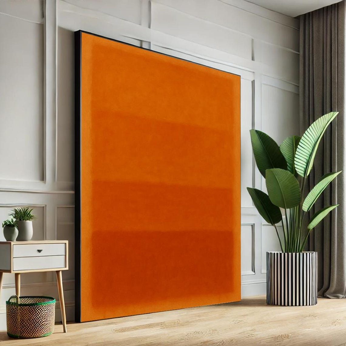 Rothko Style Burnt Orange Abstract Color Field Minimalist Poster