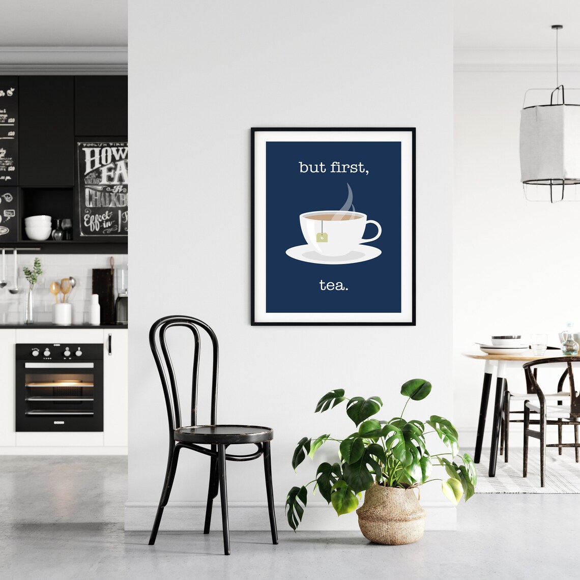 But First Tea Retro Kitchen Breakfast Room Art Print - Image 2
