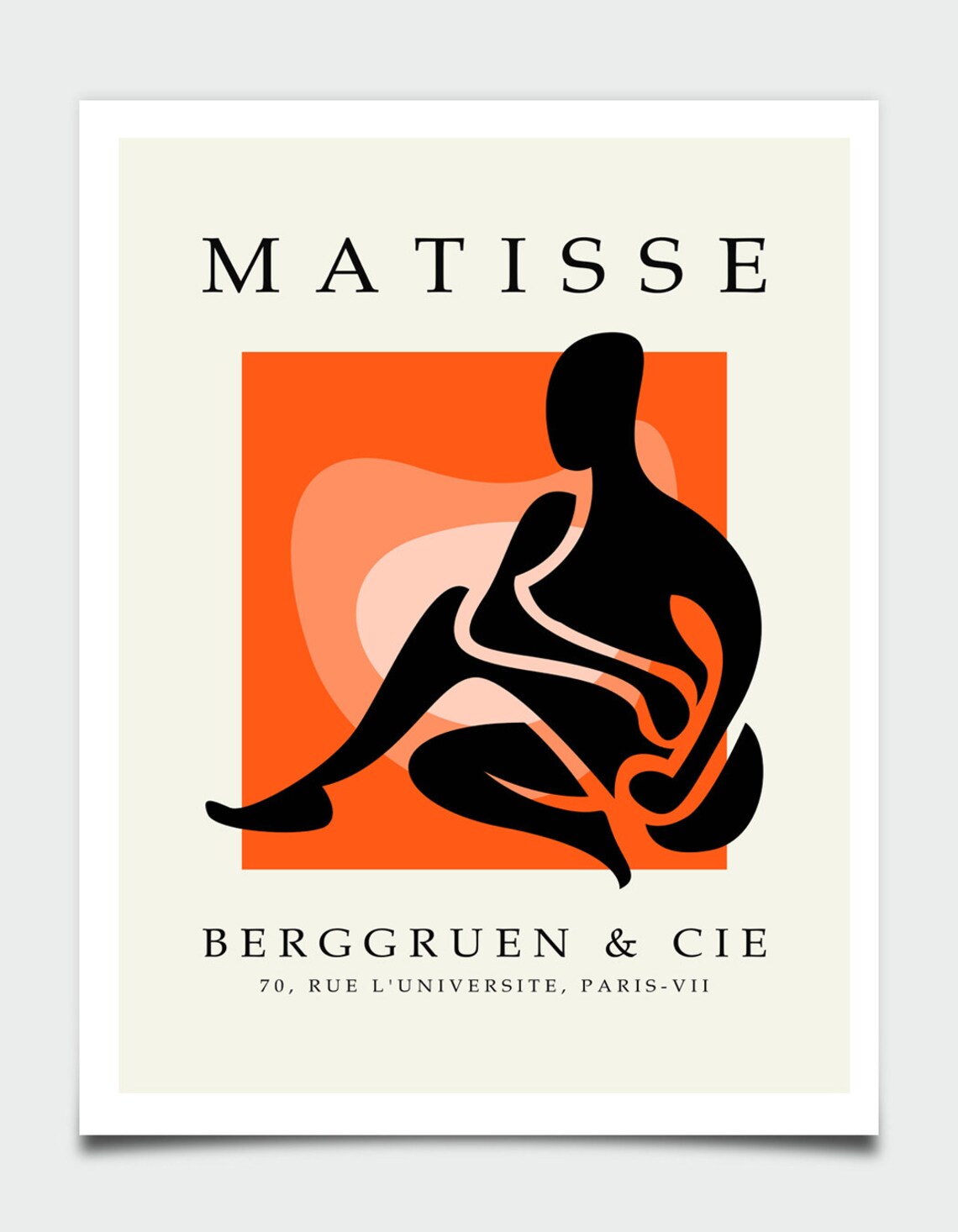 Matisse Cut Out Dancer Orange Berggruen Paris Exhibition Style Poster - Image 4