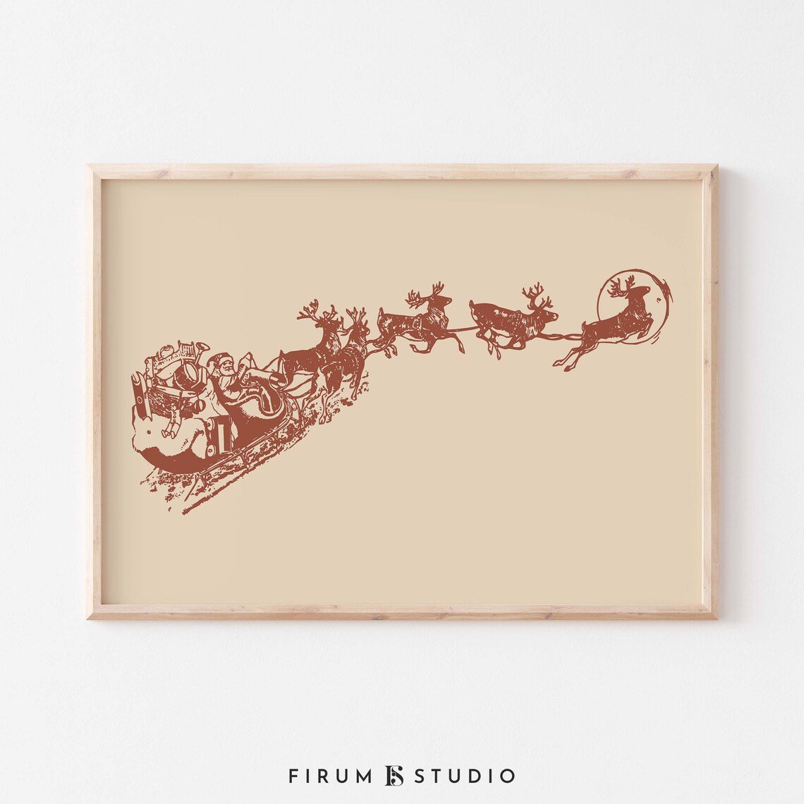 Retro Christmas Vintage Holiday Decor Art Print - Image 2