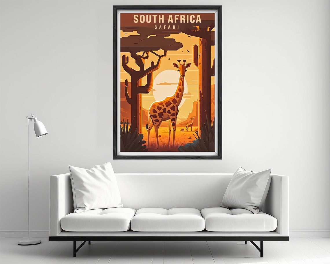 South Africa Poster South Africa Print South Africa Wall Art South Africa Painting South Africa Illustration South Africa Travel - Image 2