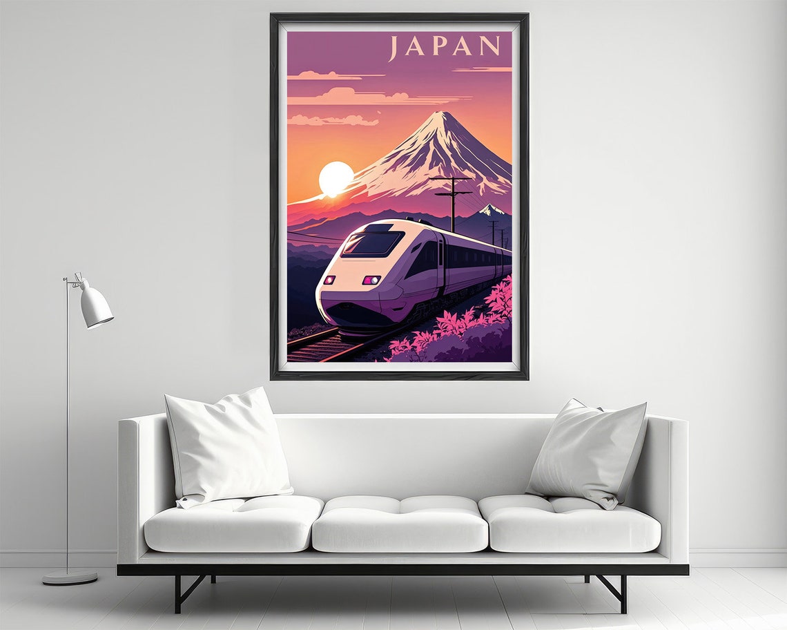 Japan Travel Poster Japan Print Japan Wall Art Print Japan Rail Poster Japan Painting Japan Illustration Japan Watercolor Home Decor - Image 2