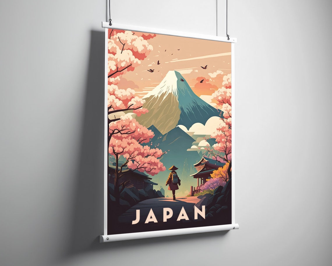 Japan Travel Poster Japan Wall Art Print Japan Print Japan Painting Japan Illustration Japan Travel Japan Watercolor Home Decor - Image 3