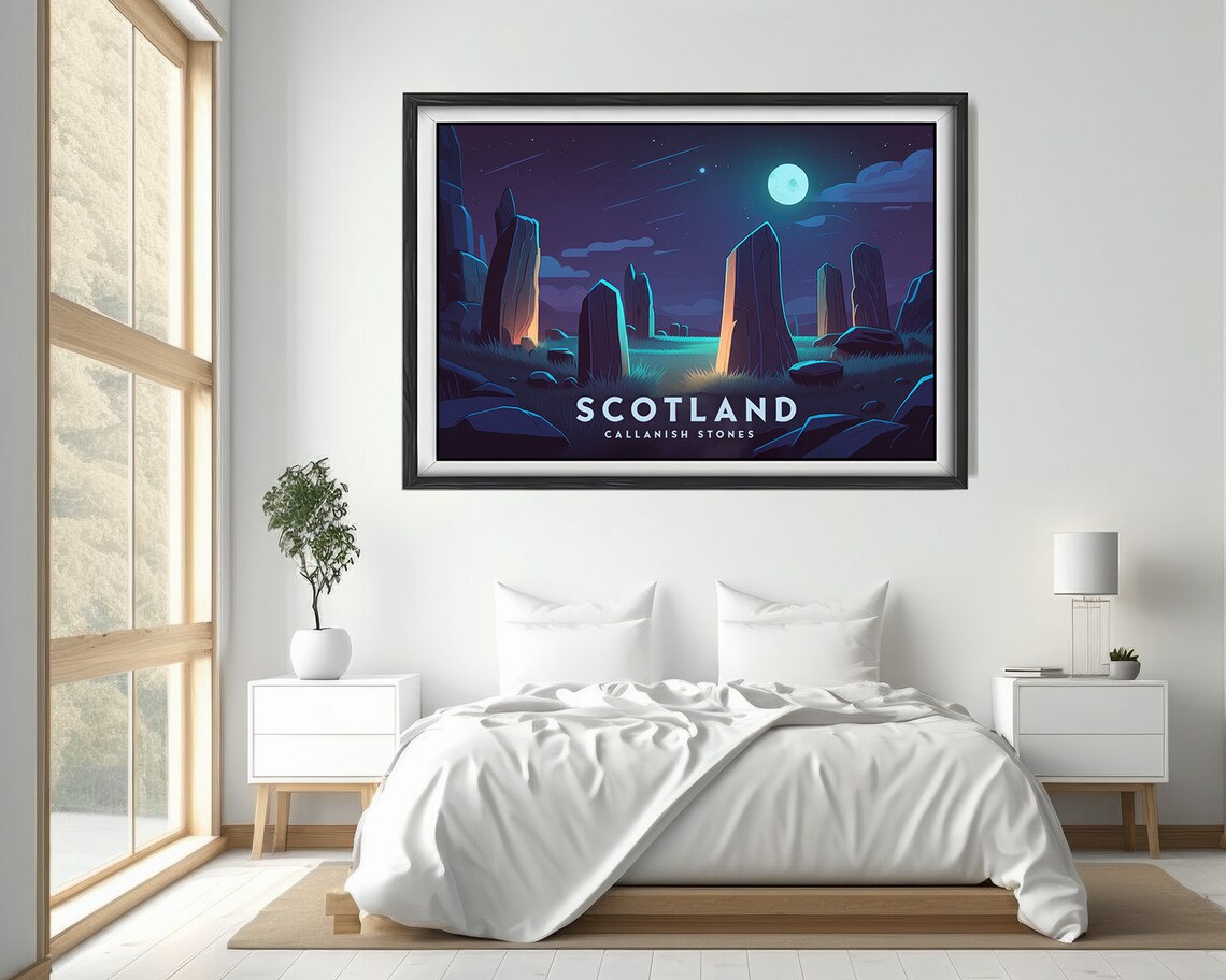 Scotland Callanish Stones Moonlit Night Standing Stones Poster - Image 4