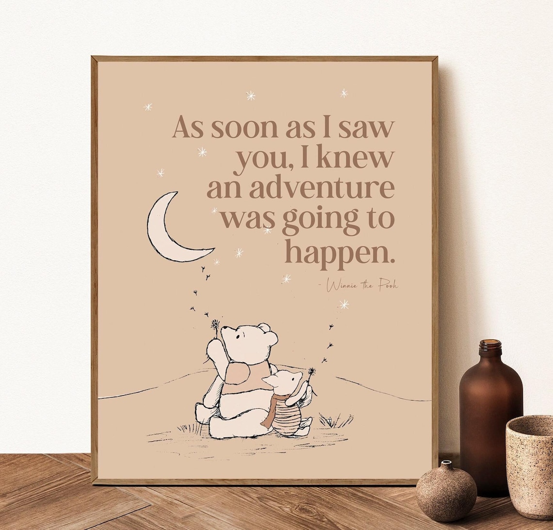 Winnie The Pooh Nursery Adventure, Baby Shower Art Print