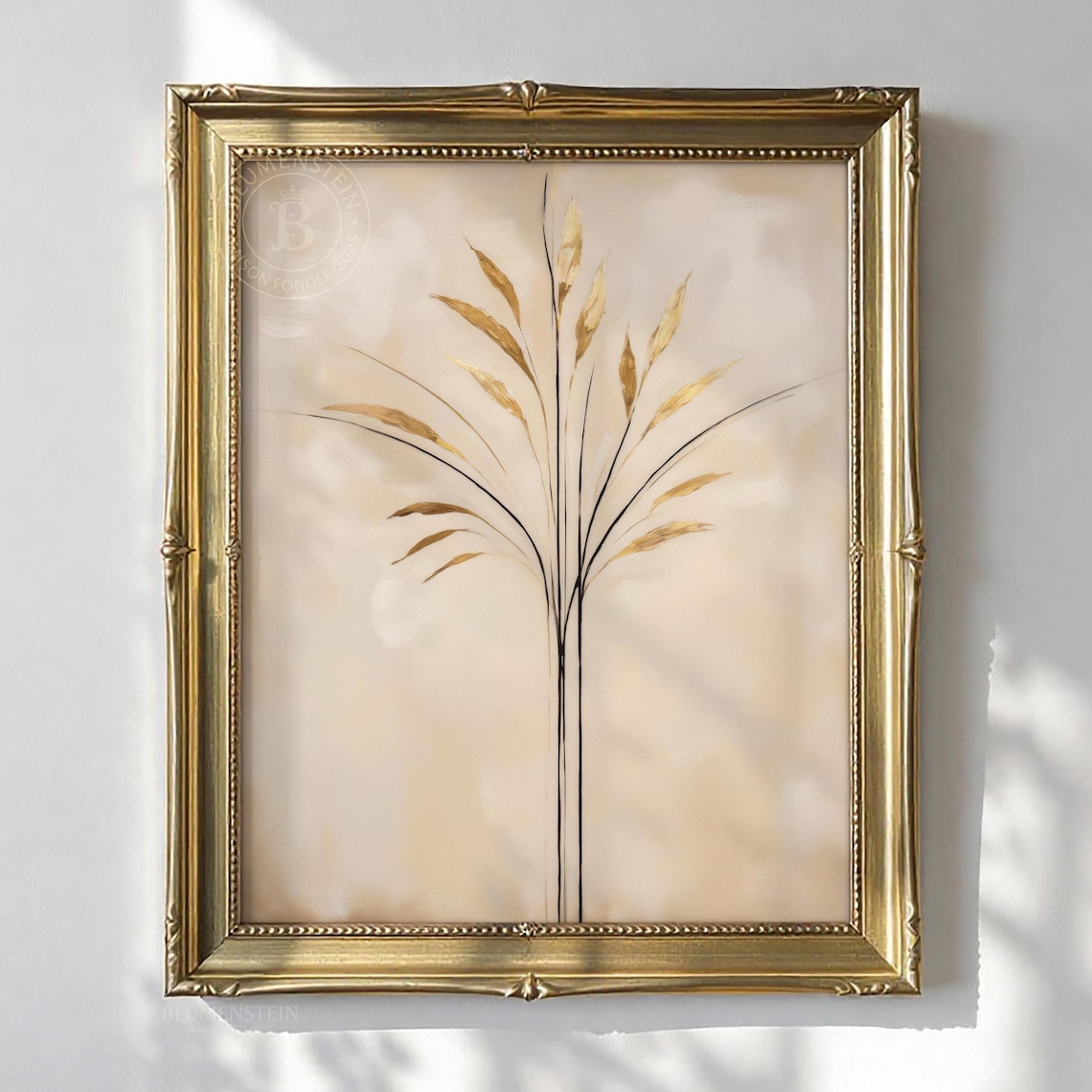 Wheat Grass Art Print, Modern Farmhouse Botanical
