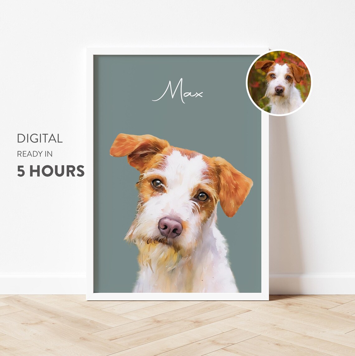 Personalized Pet Portrait, Hand-Drawn Art Print - Image 2