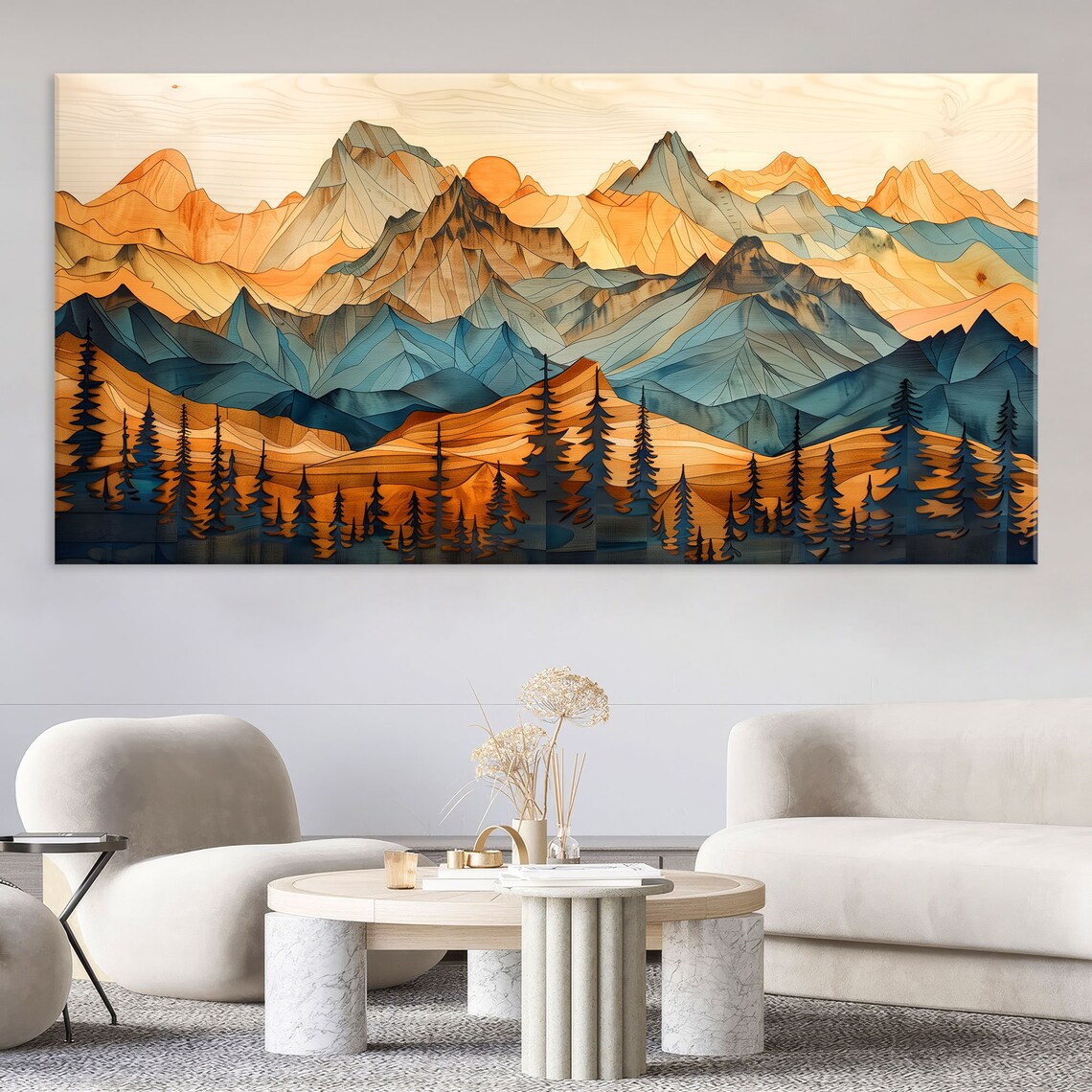 Mountain Wall Art Wall Art Living Room Decor Abstract Wall Art Texture Print Extra Large Wall Art