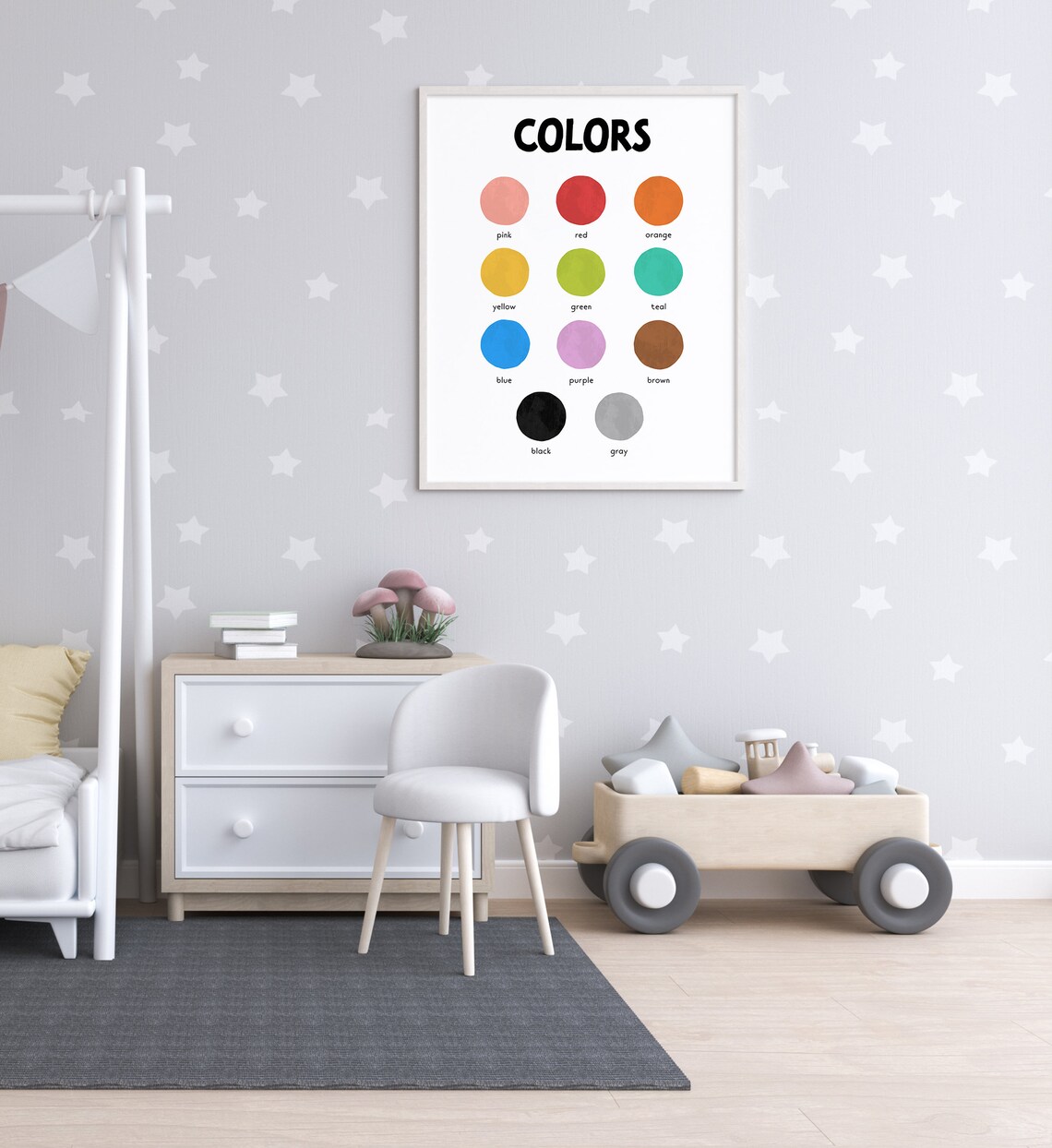 Rainbow Colors Poster, Classroom Learning Art Print - Image 4