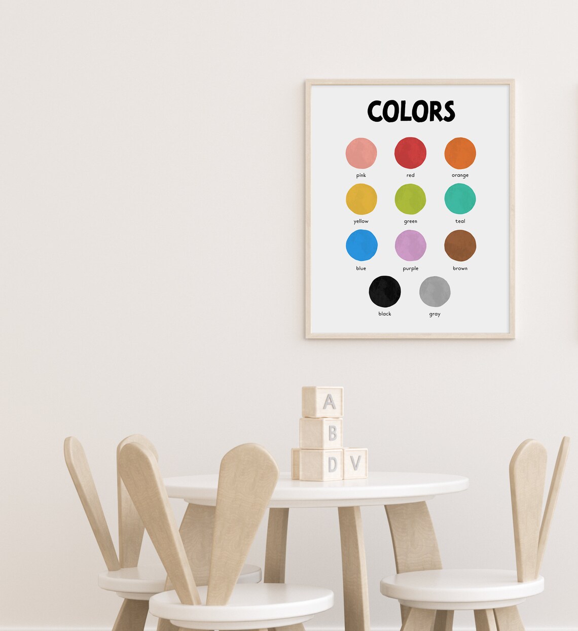 Rainbow Colors Poster, Classroom Learning Art Print - Image 6