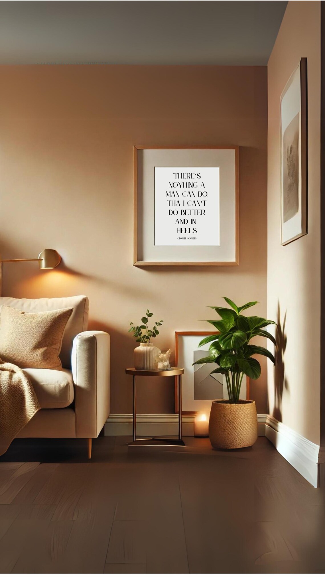 Ginger Rogers Heels Feminist Quote Minimalist Typography Poster - Image 8