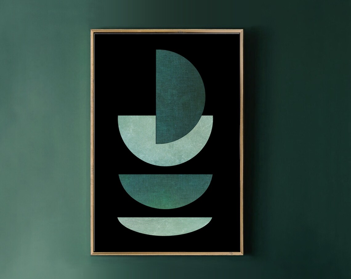 Geometric Abstract, Mid-Century Modern Poster