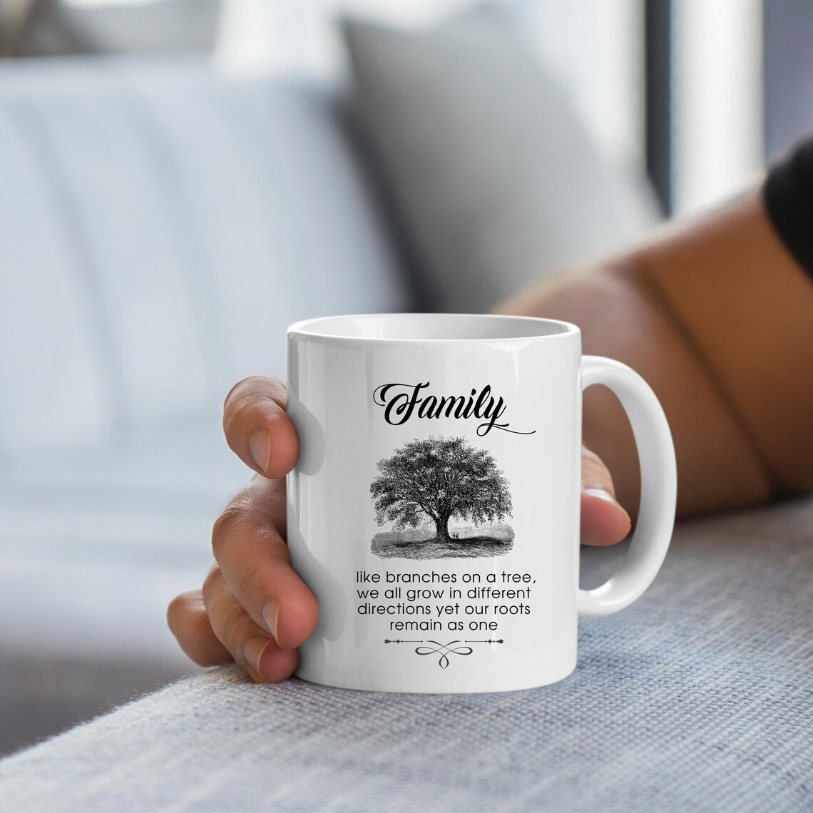 Like Branches on a Tree Family Quote Art Print - Image 2