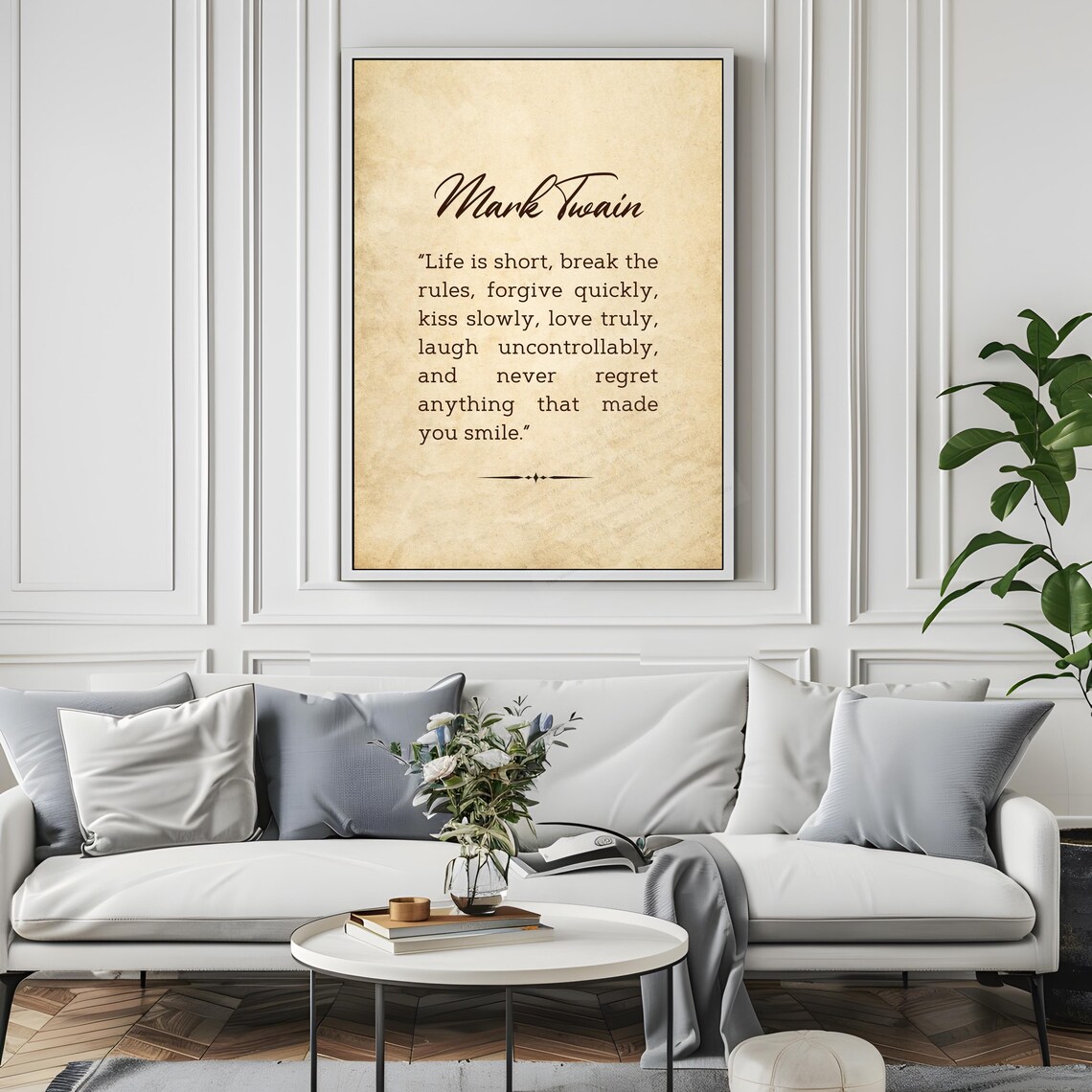 Mark Twain Life Is Short Break the Rules Inspirational Quote Print - Image 6