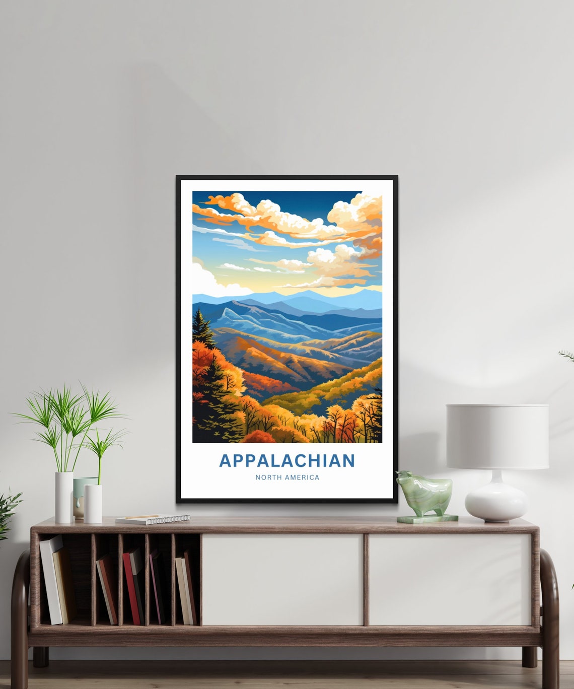 Appalachian Mountains Fall Foliage Blue Ridge Sunset Vista Poster - Image 2