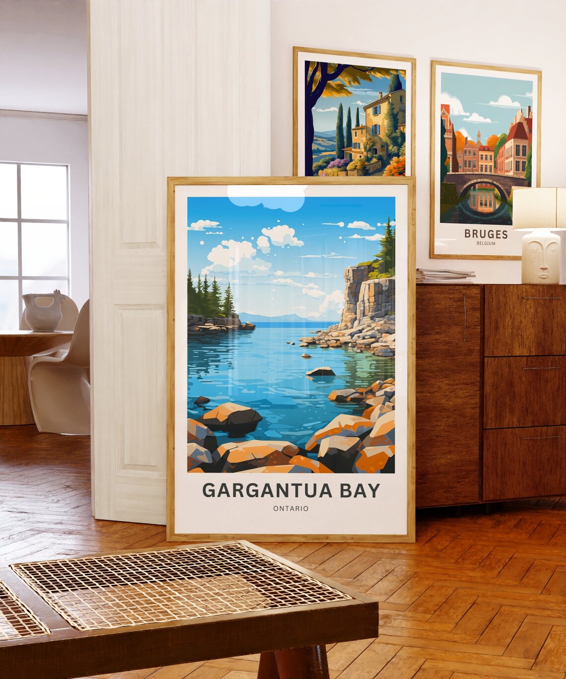 Gargantua Bay Ontario Rugged Rocky Shoreline Lake View Art Poster - Image 5