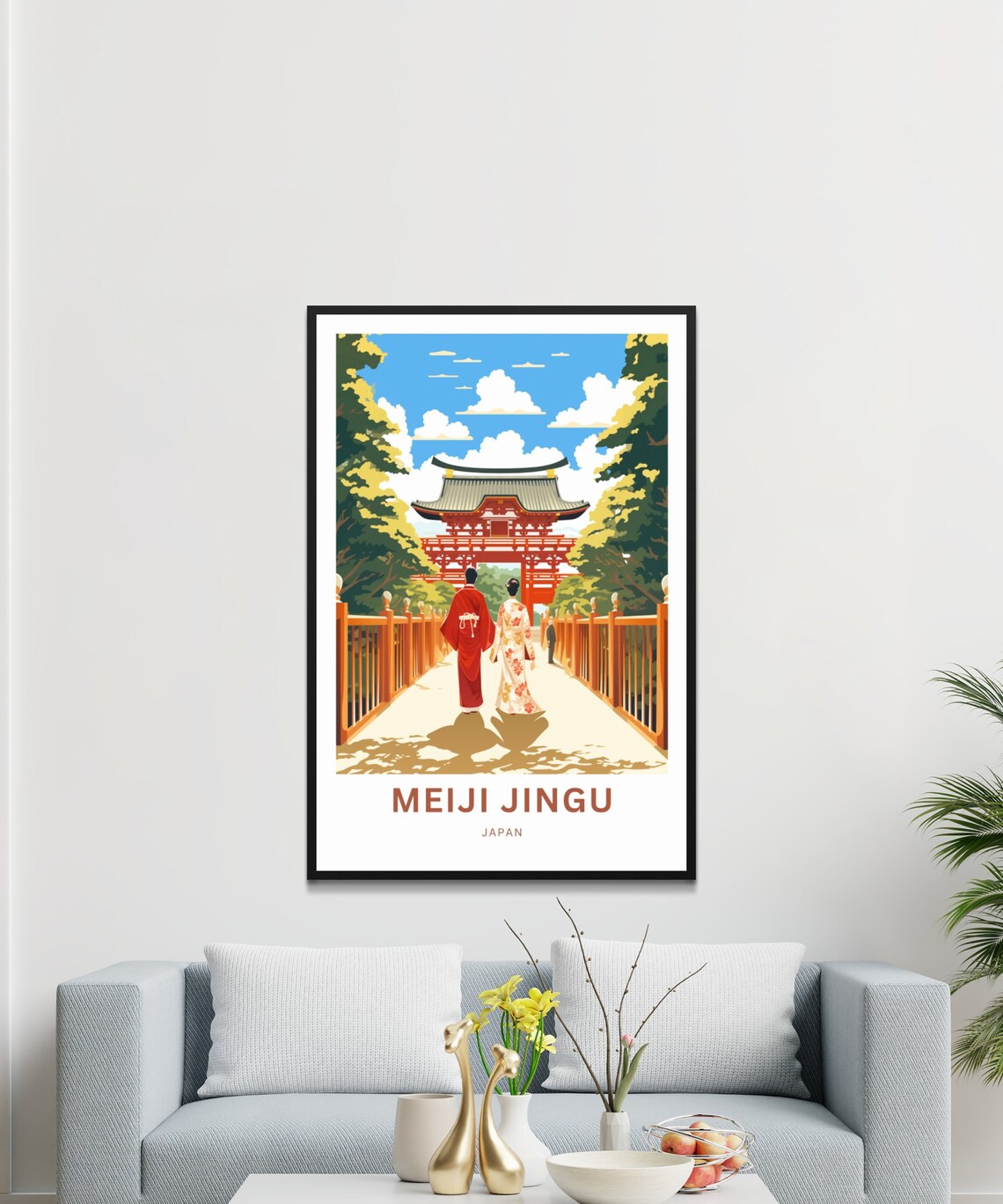Meiji Jingu Japan Personalized Shinto Shrine Gate Travel Poster - Image 3