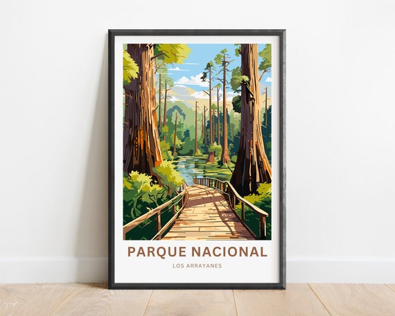 Parque Nacional Travel Print Los Arrayanes Poster Argentina Wall Art Framed Present Gift