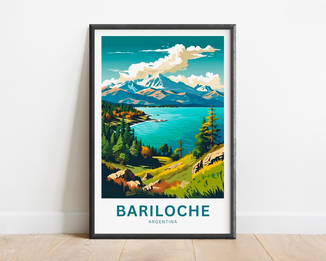 Bariloche Travel Poster, Argentina Gift