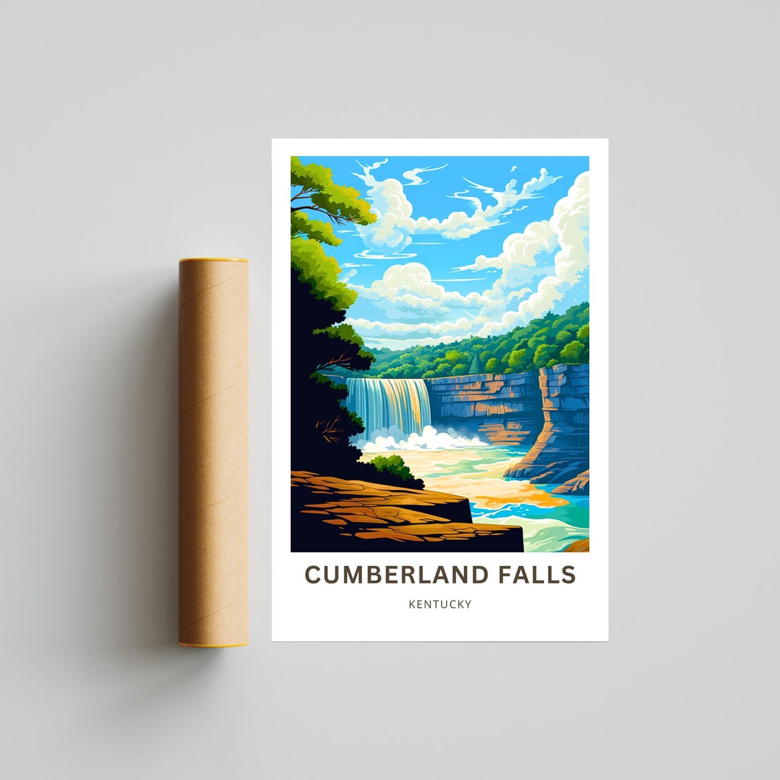Cumberland Falls Kentucky Waterfall Gorge Nature Travel Poster - Image 4