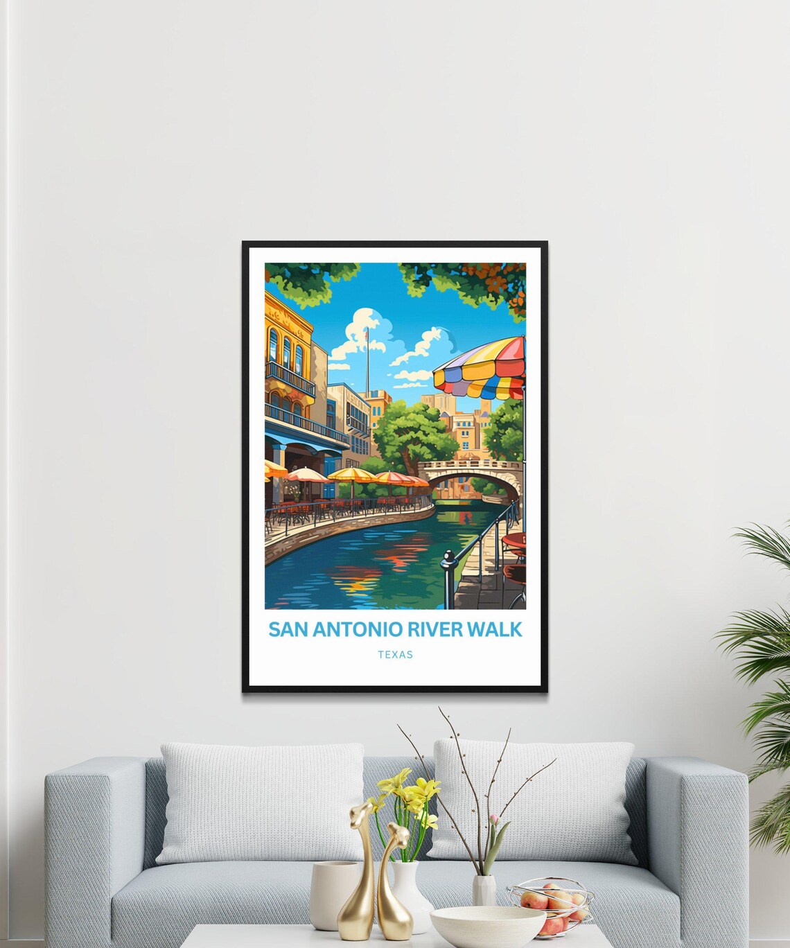 Personalized San Antonio Riverwalk Travel Poster - Image 3