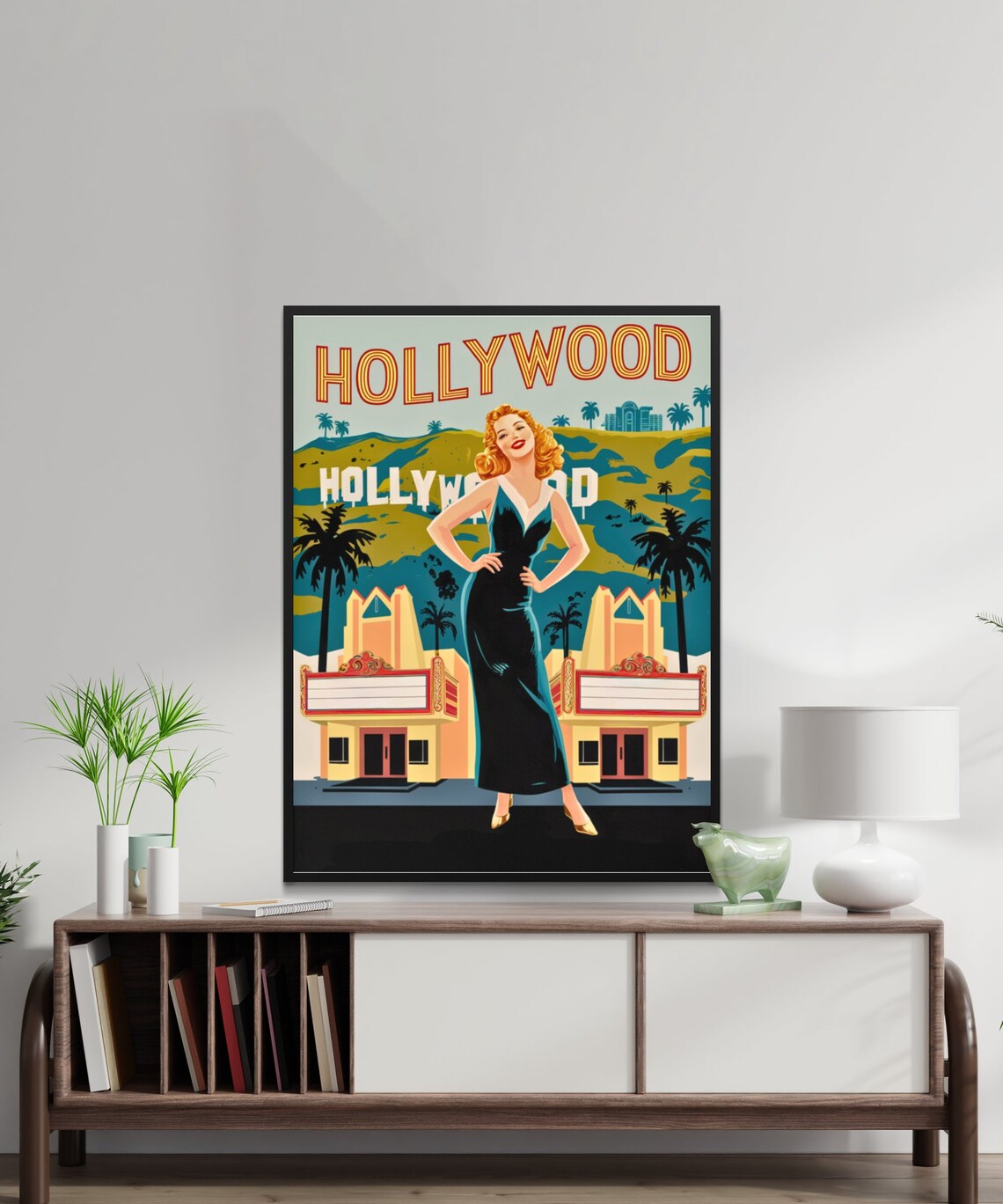 Hollywood Golden Age Starlet California Cinema Vintage Poster - Image 2