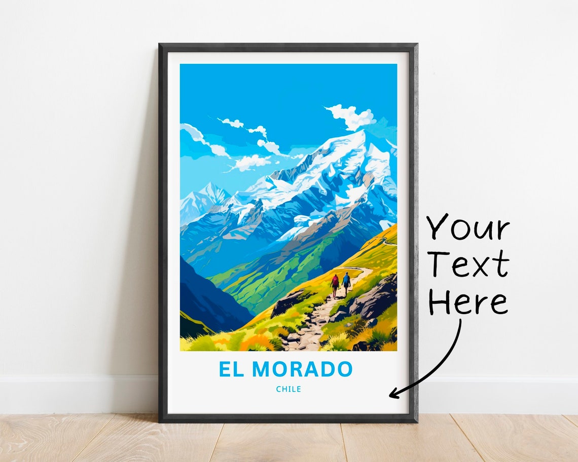Personalized El Morado Travel Print El Morado Poster Chile Wall Art Framed Present Gift Chile Present