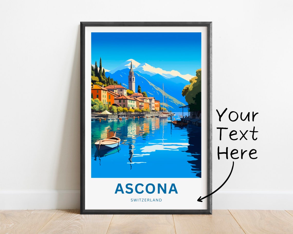 Ascona Travel Poster, Switzerland Gift