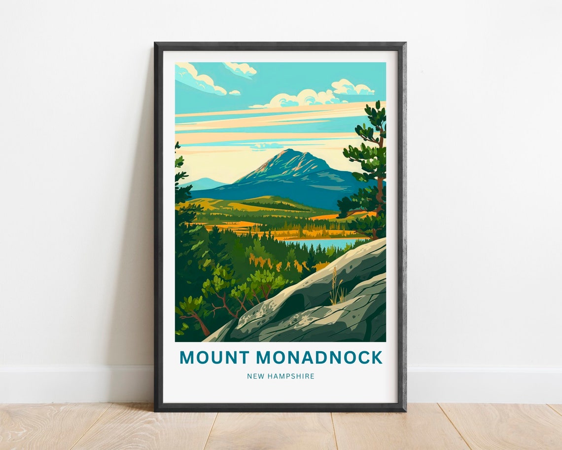 Mount Monadnock New Hampshire Rocky Summit Ledge Lake View Poster