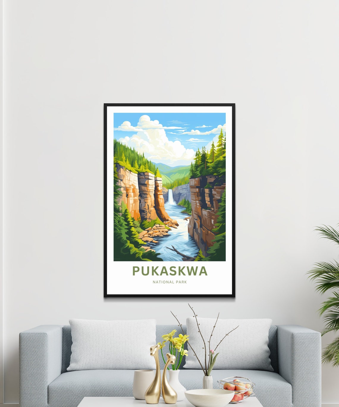 Pukaskwa National Park Waterfall Gorge River Canyon Wilderness Poster - Image 3