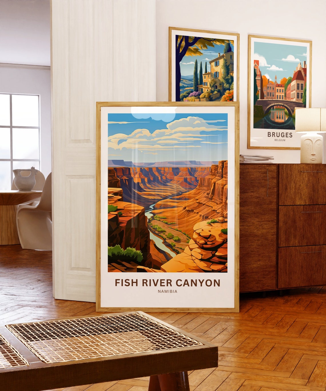 Fish River Canyon Namibia Personalized Orange Gorge Vista Poster - Image 5