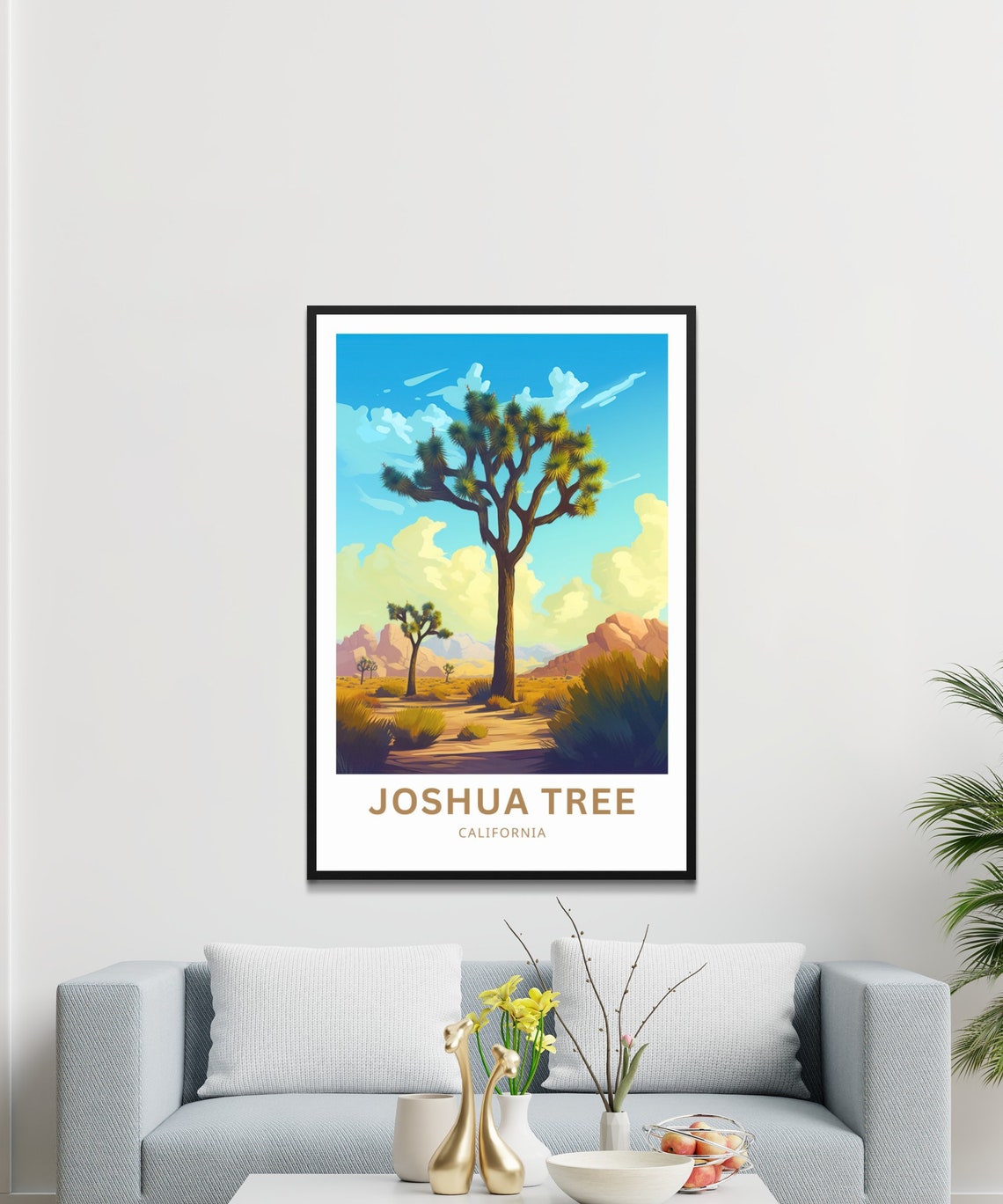 Personalized Joshua Tree California Desert Sunset Travel Poster - Image 3
