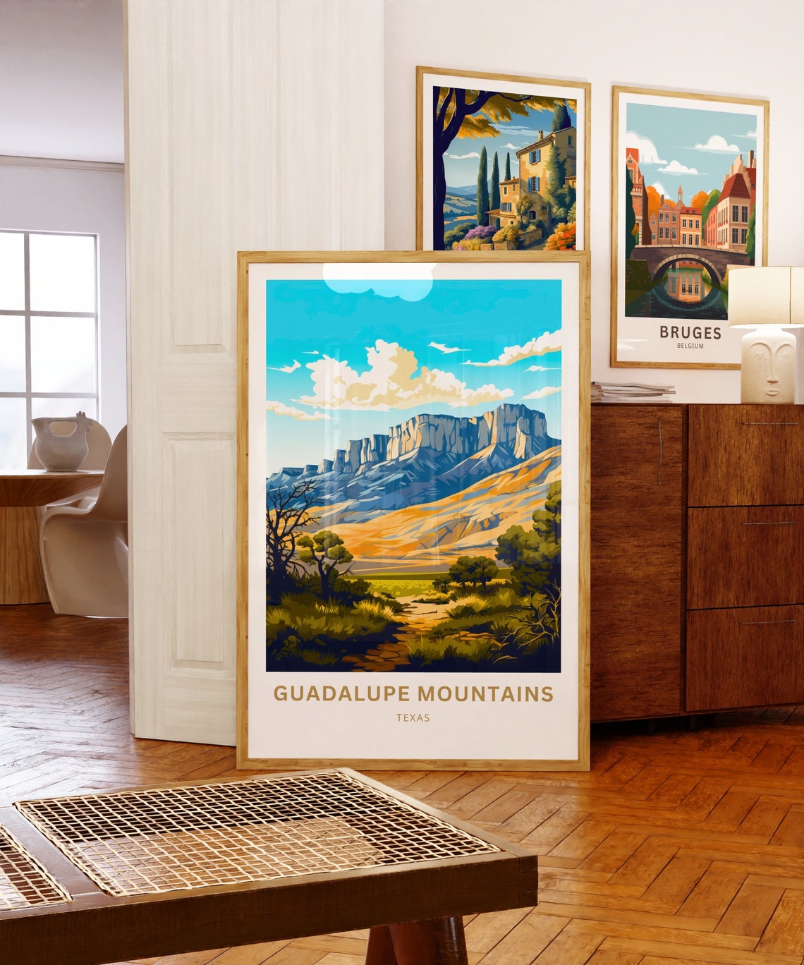 Personalized Guadalupe Mountains Texas Cliffs Custom Text Poster - Image 5